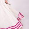Close view of the pink mirror work border